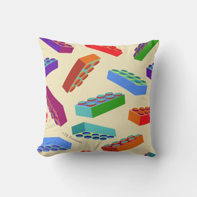 Grand coussin de jouets de bloc constitutif (Recto)