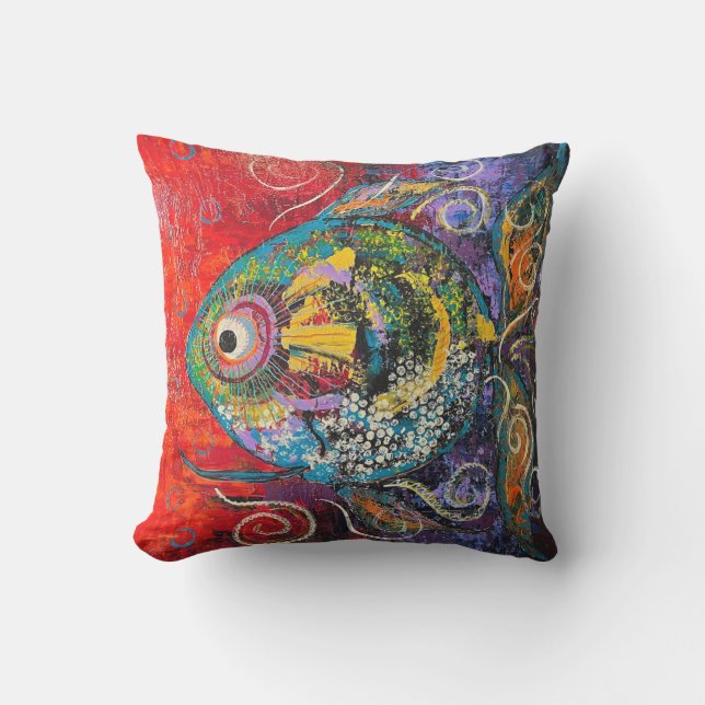 Grand Coussin de poissons tropicaux (Recto)