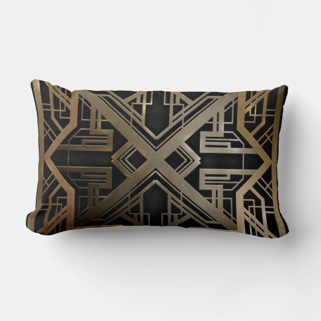 Grand coussin de style d'art déco de Gatsby (Recto)