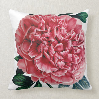 Grand coussin rose de fleur de pivoine