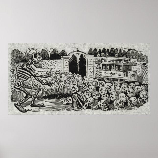 Grand crâne électrique Poster (Devant)