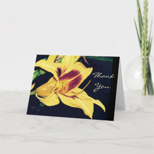 Grand Cru Jaune Carte de remerciements à fleurs di