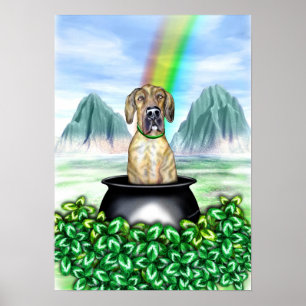 Grand Dane Brindle UC Pot O Gold Poster