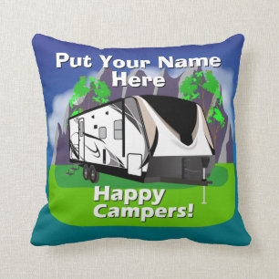 Grand Design Imagine 2150RB Happy Camper Design Throw Pillow