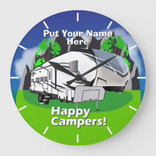 Grand Design Reflection 28bh Happy Campers Large Clock