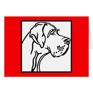 Grand dessin de tête de dane