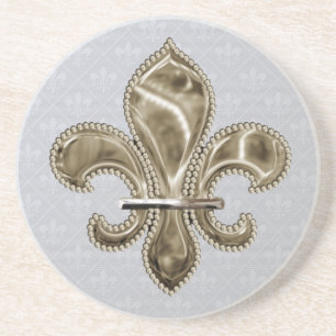 Grand Dessous de verre en grès Motif de Fleur de L