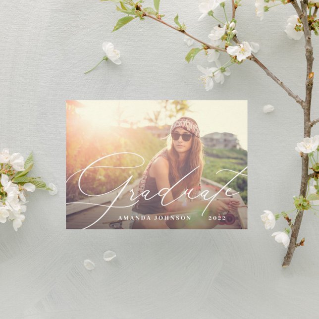 Grand Diplômé Script Photo Graduate Invitation (Créateur téléchargé)