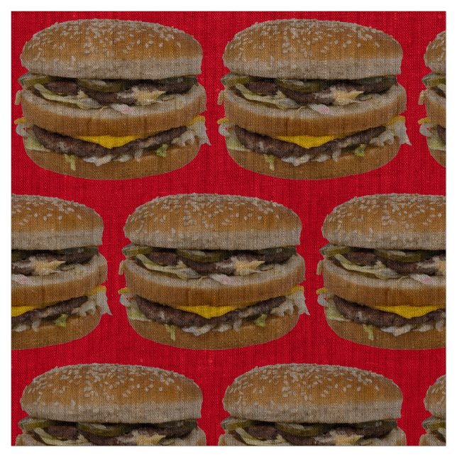 grand double cheeseburger tissu rouge (Échantillon)