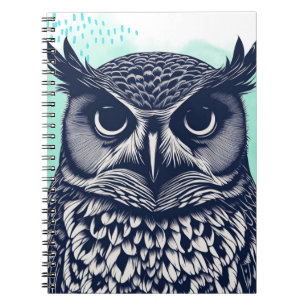 Grand-duc illustré Journal de notes