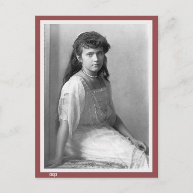 Grand Duchess Anastasia Nikolaevna of Russia 1914 Postcard (Front)