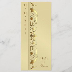 Grand Duchess Gold Scroll Wedding Program