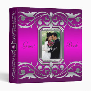 Grand Duchess Jewel Scroll Pink Guest Book Binder