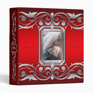 Grand Duchess Jewel Scroll Red Guest Book Binder