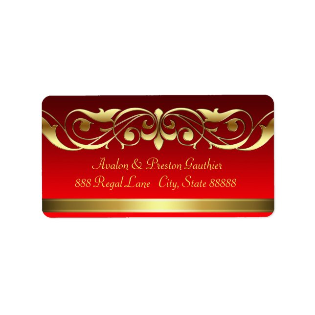 Grand-Duchess Red Gold Soll Étiquettes de adresse (Devant)