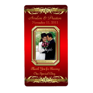 Grand Duchess Red Photo Gold Wine Mariage Étiquett