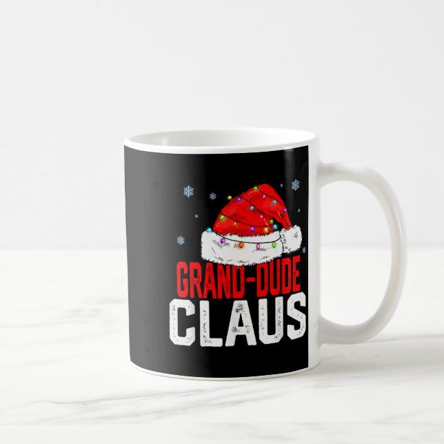 Grand Dude Claus Funny Family Matching Grandpa Chr Coffee Mug (Right)