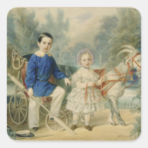 Grand Duke Alexander and Grand Duke Alexey Square Sticker