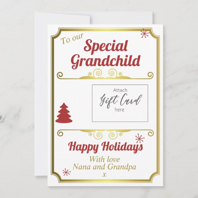 Grand-enfant Noël Vacances Titulaire de carte cade (Devant)
