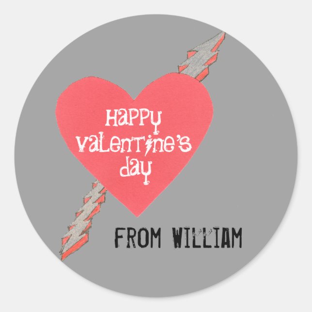 Grand enfant Valentine autocollant (Devant)