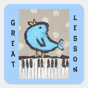 grand enseignement piano élève autocollant