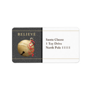 Grand Étiquette de adresse, JINGLE BELL Christmas