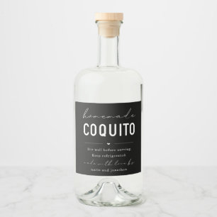 Grand Étiquette de Bouteille de Coquito Fait Maiso