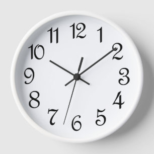 Grand Facile À Lire Horloge Numéros De Face Horlog