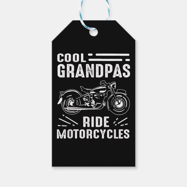 Grand Father Biker Gift Tags (Front)