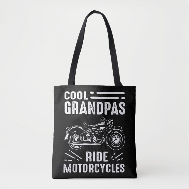 Grand Father Biker Tote Bag (Front)