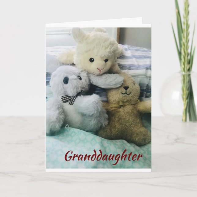 "GRAND-FILLE" BONNE CARTE DE 1ER ANNIVERSAIRE (Devant)
