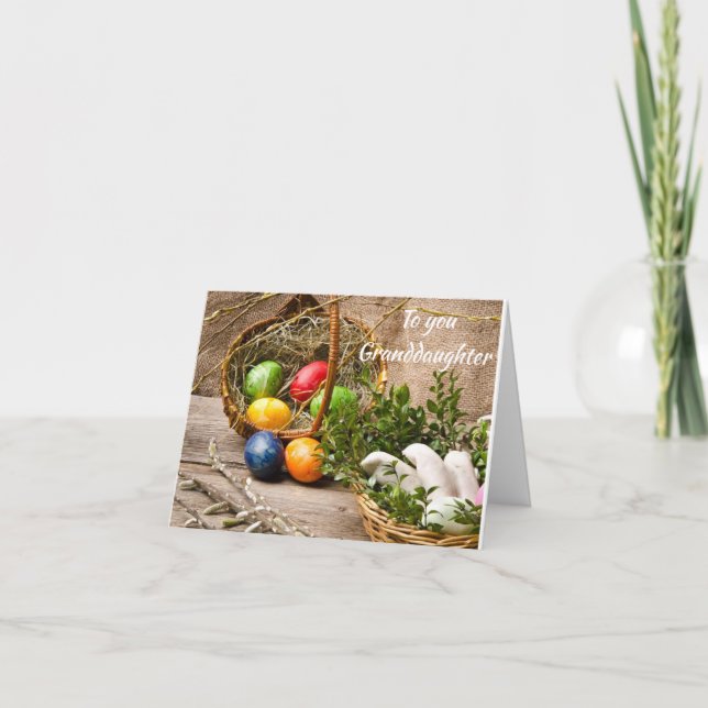 *GRAND-FILLE* VOUS ÊTES AIMÉ CARTE DE PÂQUES (Devant)