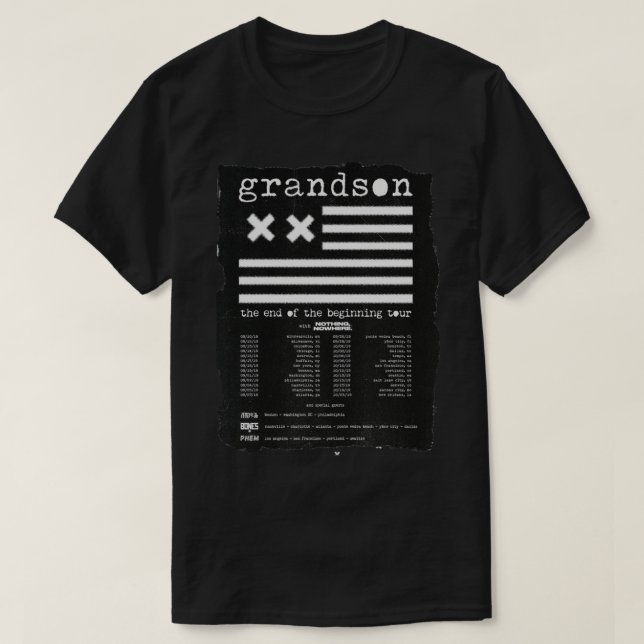 Grand-fils Band Tour Chemise classique T-shirt (Design devant)