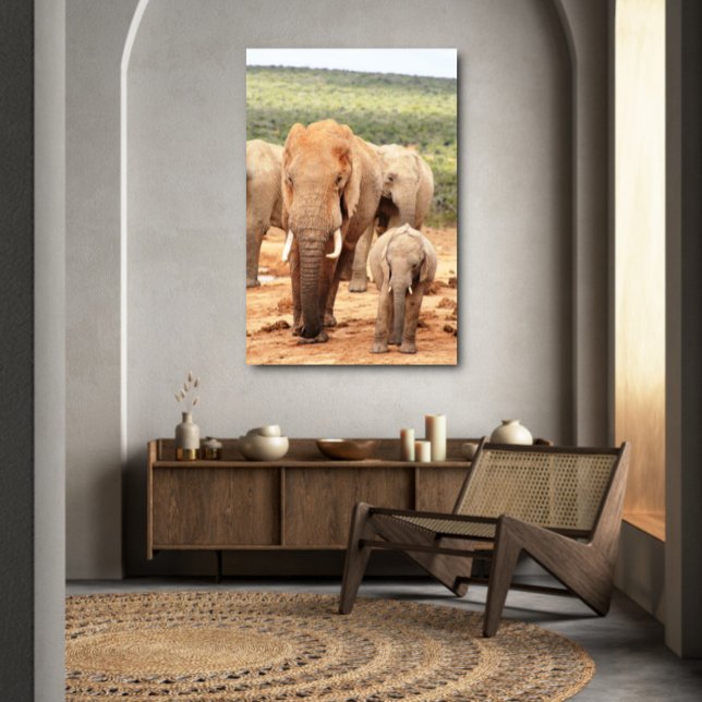 Grand frère petit frère éléphant toile encadrée (Créateur téléchargé)