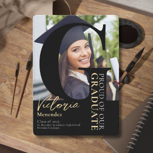 Grand 'G' Graduation Party Photo Invitation
