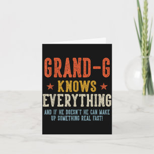 Grand-g knows everything father's day retro card