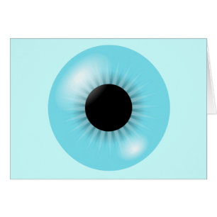 Grand globe oculaire bleu