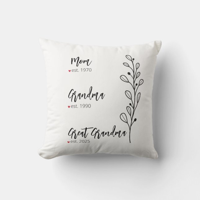 Grand grand grand-mère Coussin personnalisé grand- (Recto)
