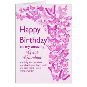 Grand grand-mère papillons d'anniversaire
