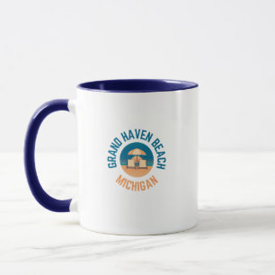 Grand Haven Beach Michigan Hometown Coffee Mug