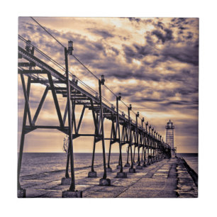 Grand Haven lighthouse and pier, Grand Haven Tile