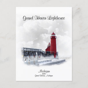 Grand Haven Lighthouse- Michigan Postcard