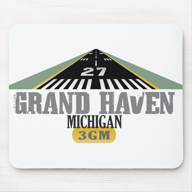 Grand Haven MI - Airport Runway Mouse Pad (Front)