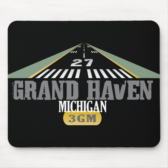 Grand Haven MI - Airport Runway Mouse Pad (Front)
