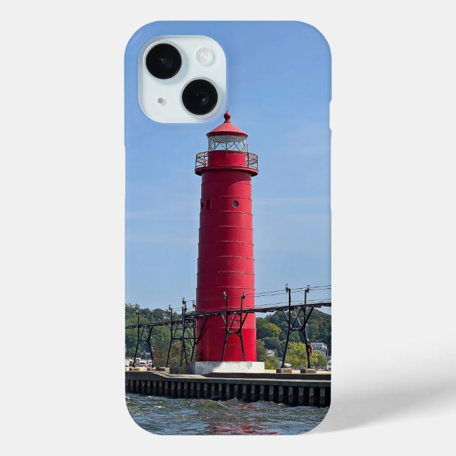 Grand Haven Michigan Lighthouse Case-Mate iPhone Case (Back)