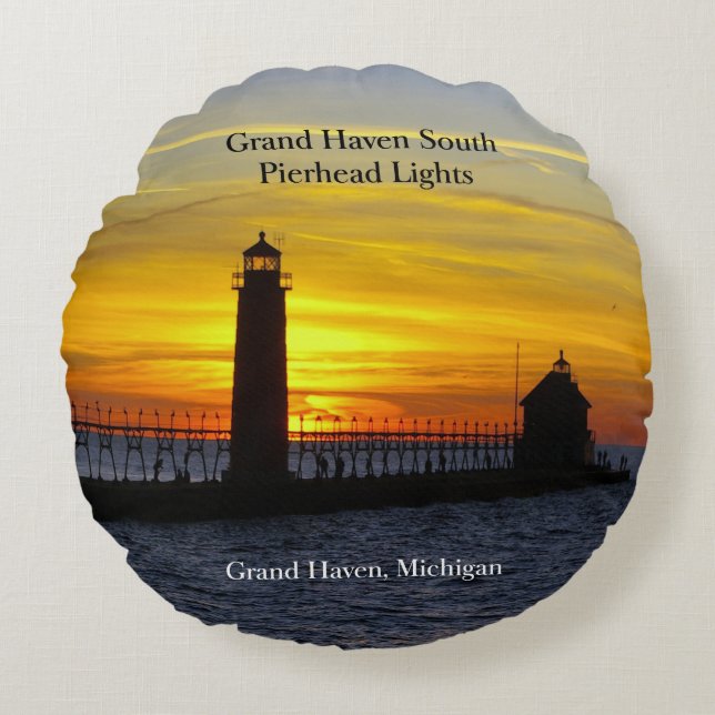 Grand Haven South Pierhead Light 2 sided pillow (Front)