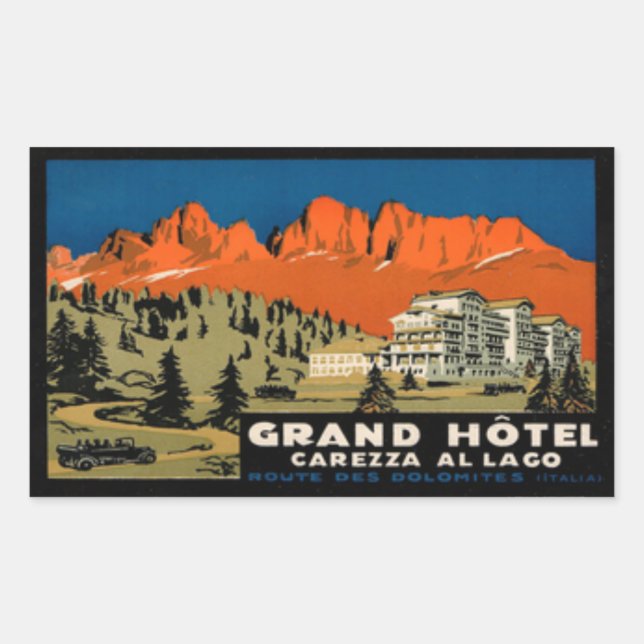 Grand Hotel Carezza Al Lago Rectangular Sticker (Front)