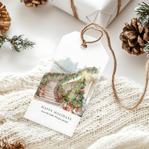 Grand Hotel Christmas Staircase Gift Tags