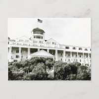 Grand Hotel, Mackinac Island, black and white