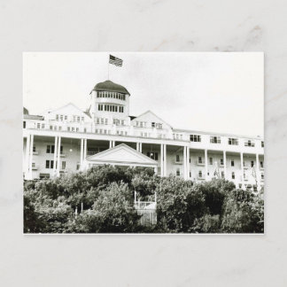 Grand Hotel, Mackinac Island, black and white Postcard